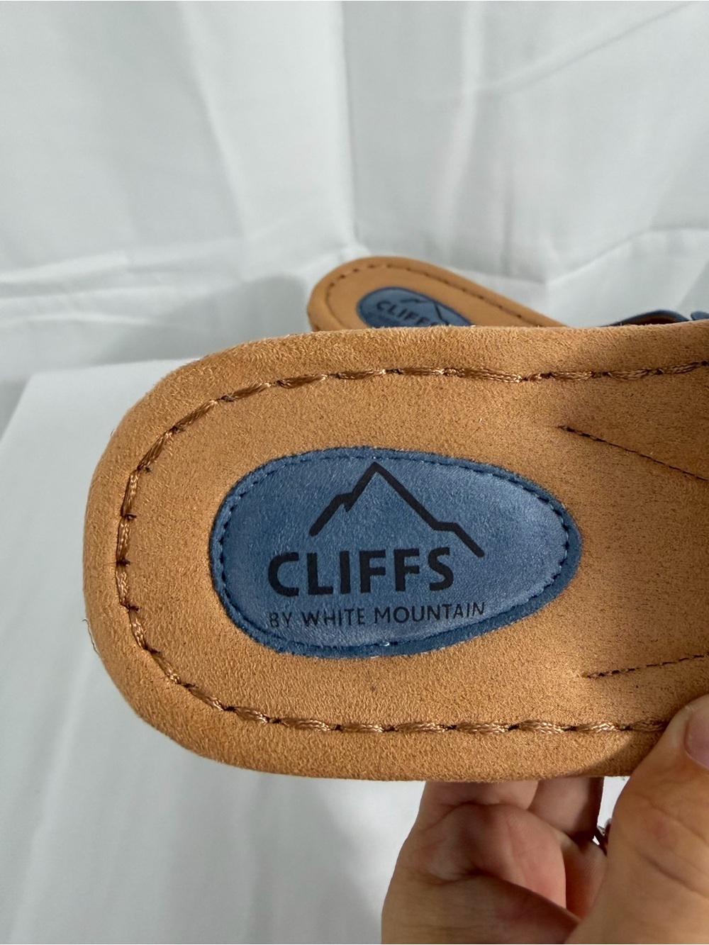 NWT Cliffs by White Mountain Women’s Size 9.5 Blue Floral Slide Sandals - Picture 2 of 7